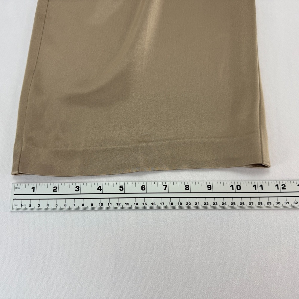 Babaton Aritzia Outgoing Satin Cargo Pants Womens 12 Taupe Pleated Party Holiday - Picture 14 of 15